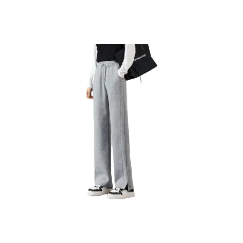 Yench'a Casual Pants Women's Light Gray - Ankle-Length Pants