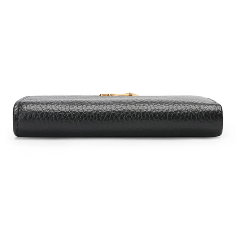 MEXICAN Cow Leather Wallet Regular Women's Black/Ecru-2
