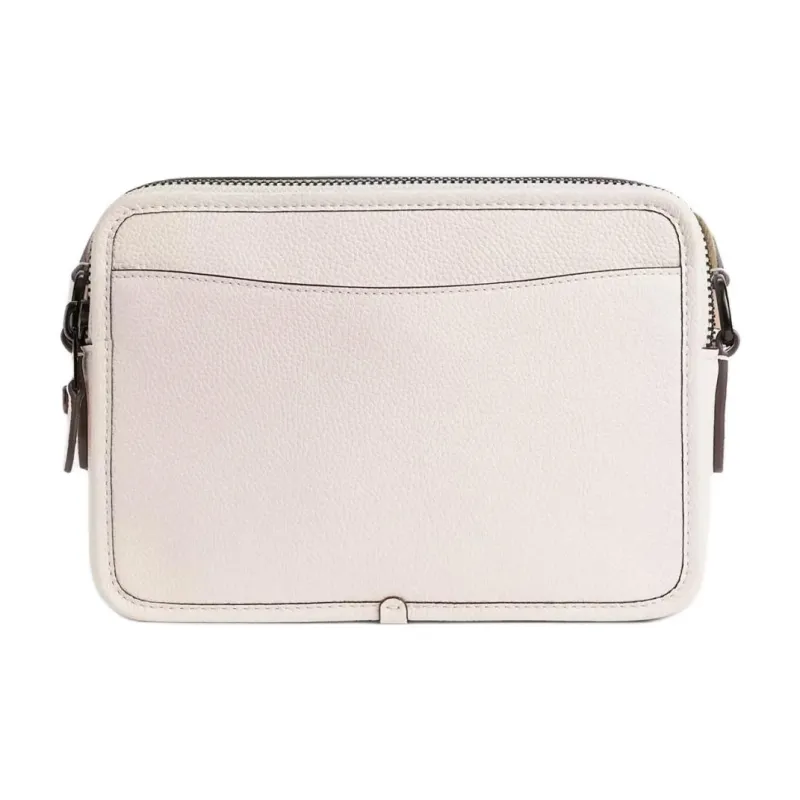 COACH Charter Soft Polished Pebbled Leather Shoulder Bag Crossbody Bag Medium Size Men's Chalk White-2