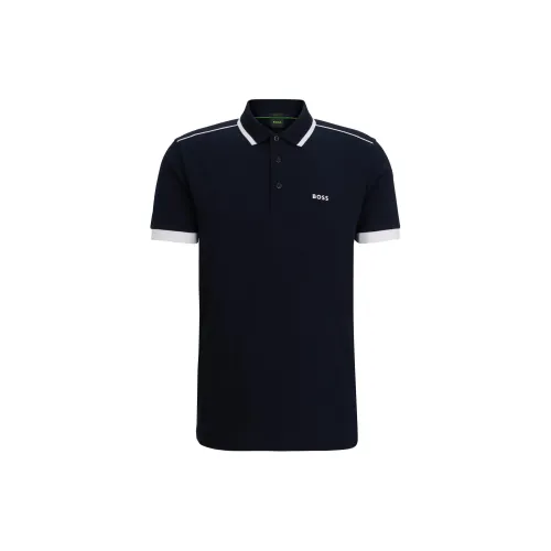 HUGO BOSS Polo Shirts Men Marine Blue