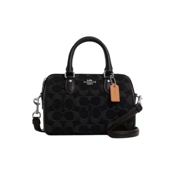 COACH Rowan Denim Handbag Shoulder Bag Crossbody Bag Mini Women's Black