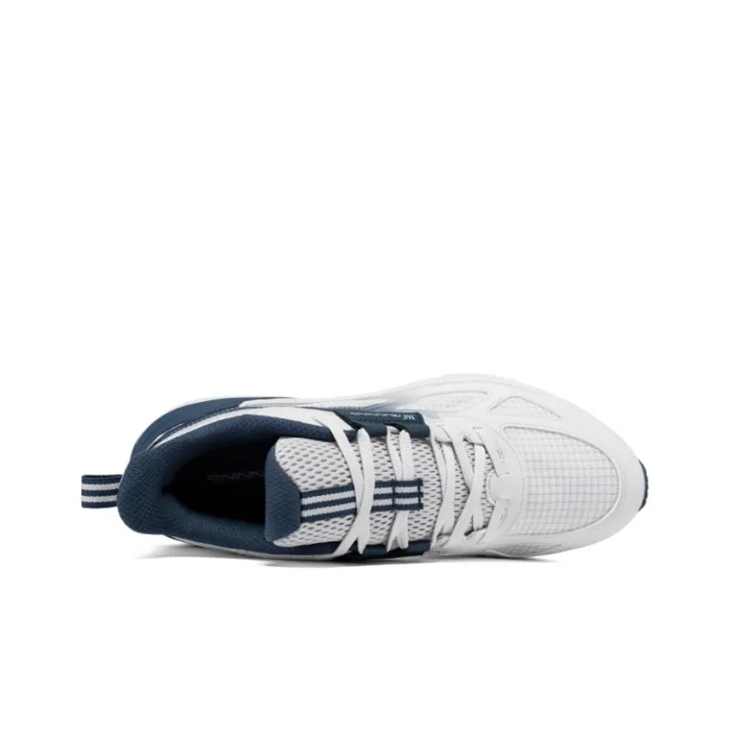 361° Cushioning, Wear Resistant Low Top Running Shoes Men's White Blue-2