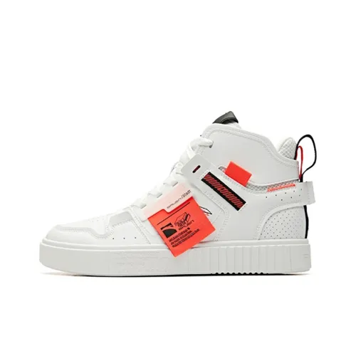 ANTA High Top Skateboarding Shoes 'White Orange'