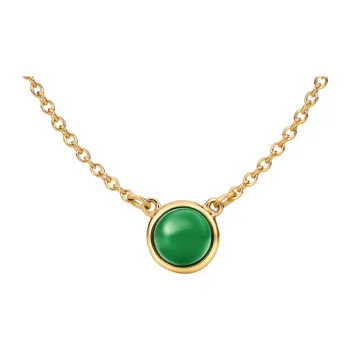 TIFFANY & CO. 18K Gold Jade Necklaces Women's Green