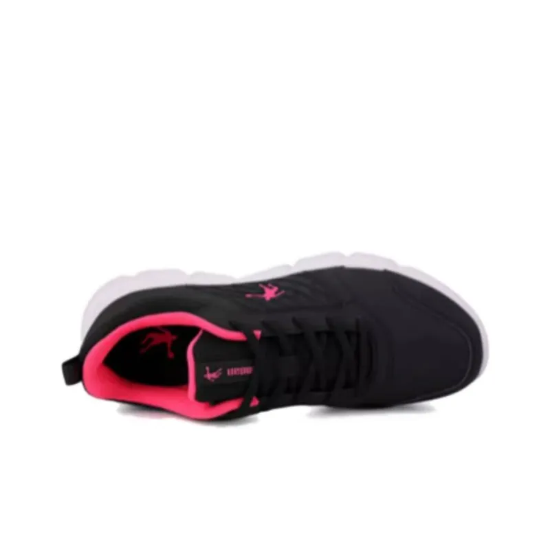 QIAODAN Cushioning Wear Resistant Low Top Running Shoes Women's Black Pink-3