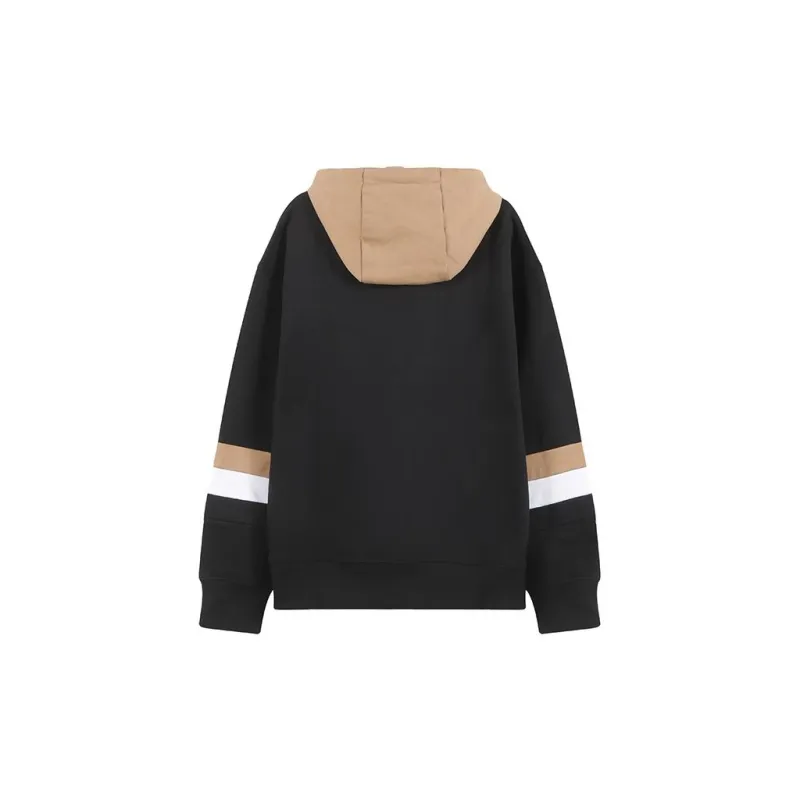 HUGO BOSS Striped Drawstring Hoodie-1