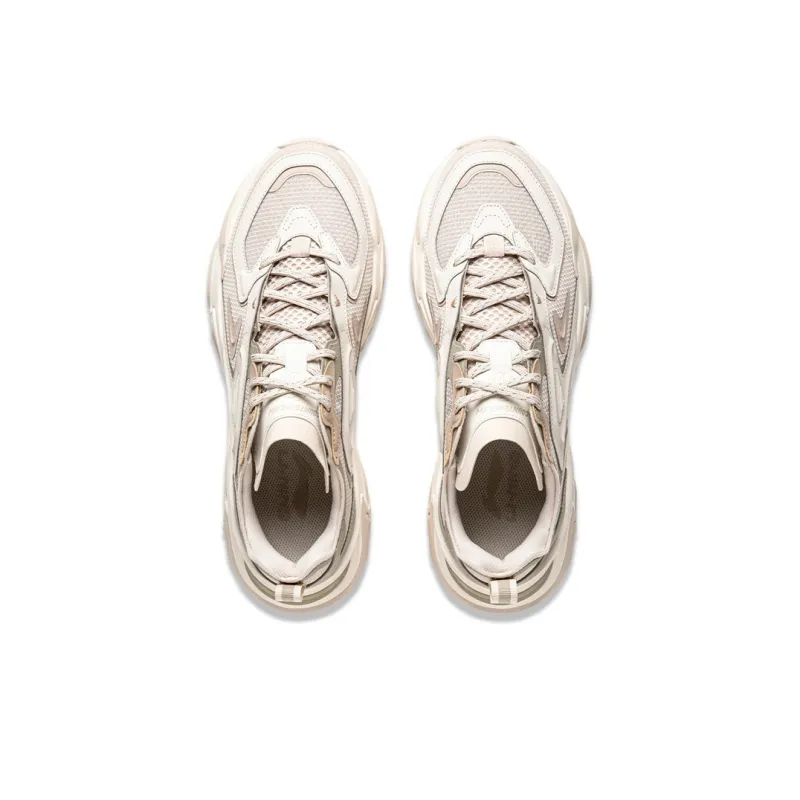 LiNing CF Tracing Collection Thousand Line Strategy SS Cushioning Rebound Low Top Casual Shoes Men's Oat Gray-2