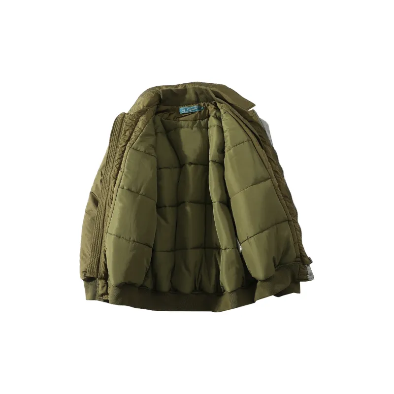 A SQUARE ROOT Puffer Jacket Unisex Army Green-2