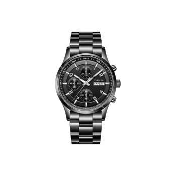 Colev Kie Automatic Mechanical Movement Stainless Steel Watchband Men's Watches Black Dial