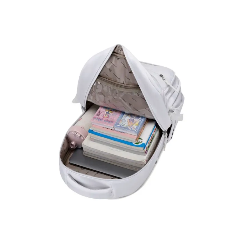 ZUOFEIFAN Nylon Backpack Unisex White-6