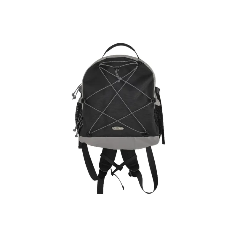 SUMAYZOY Polyester Backpack Small Size Unisex Vintage Red/Light Gray-5