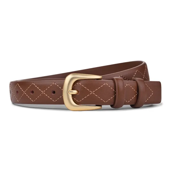 ALIEN BANG Cow Split Leather Leather Belts Unisex Width 2.3CM-0
