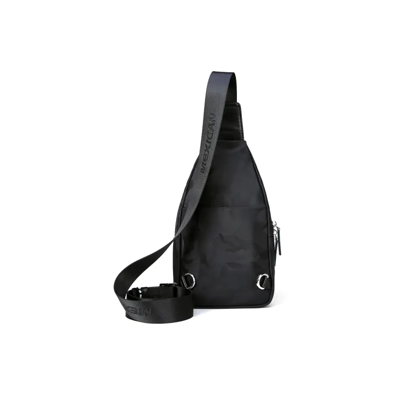 MEXICAN Fabric Sling Bag Regular Men's Black-2
