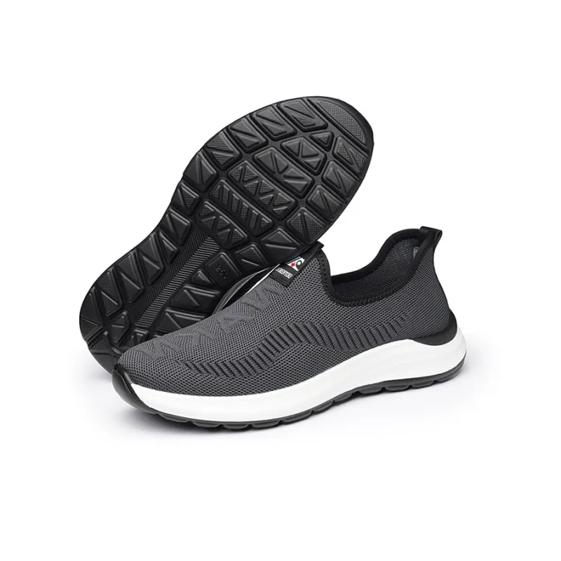 LAORENTOU Casual Shoes Men Low Top Black/Gray-10