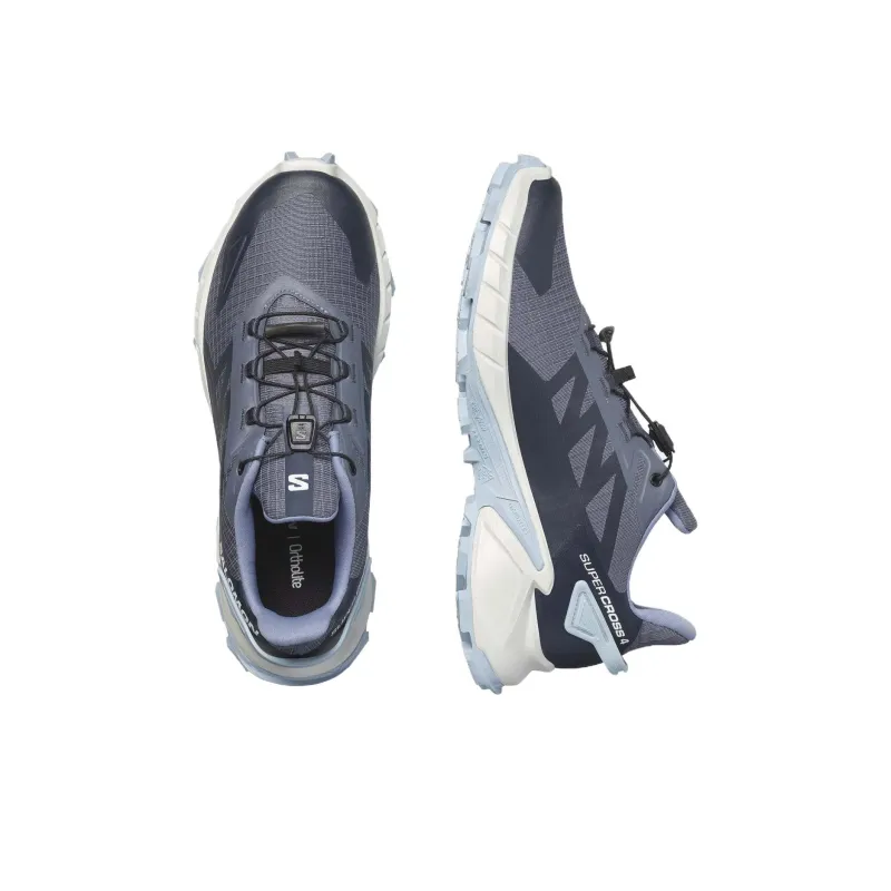 SALOMON Supercross 4 Shock Absorbers With Slip Resistant Features Low Top Running Shoes Women's Dark Blue-3