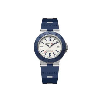 BVLGARI BVLGARI∙BVLGARI Collection Wrist Watch Automatic Mechanical Movement Rubber Strap 40mm White Dial Men's Watches
