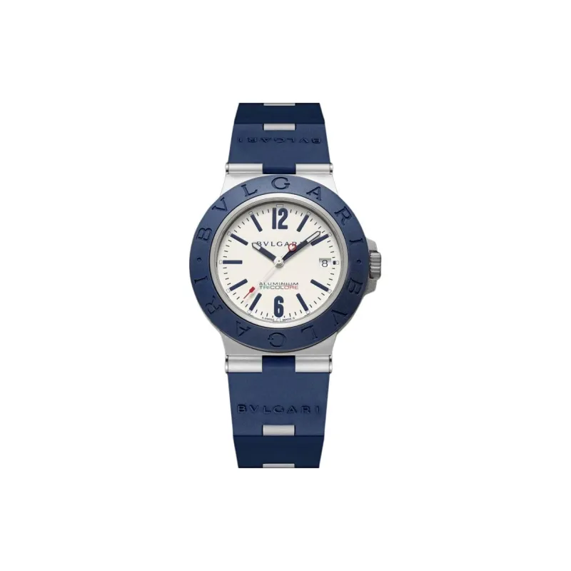 BVLGARI BVLGARI∙BVLGARI Collection Wrist Watch Automatic Mechanical Movement Rubber Strap 40mm White Dial Men's Watches-0