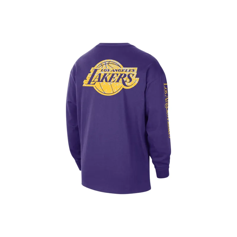 Nike Los Angeles Lakers Courtside Men's Nike Nba Long Sleeve Max90 T Shirt-1