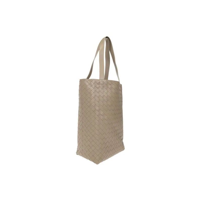 Bottega Veneta Cow Leather Tote Bag Shopping Bag Shoulder Bag Handbag Small Size Men's Gray Green-1