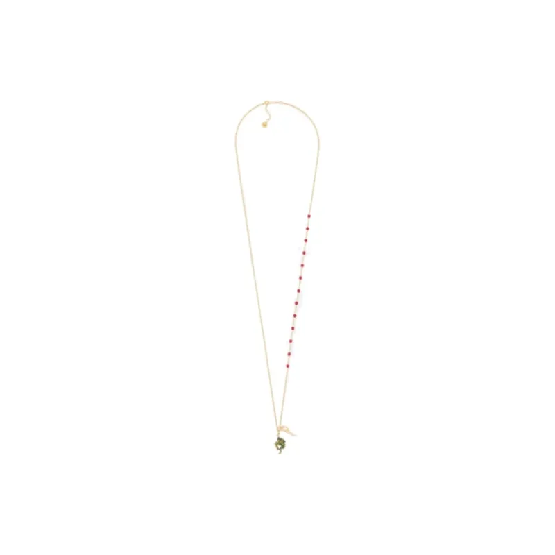 DIOR Gold-Plated Glass Necklaces Women's Gold-1