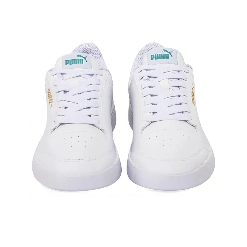 PUMA Shuffle Perf Adp Wear-resistant And Lightweight Low-Top Skateboard Shoes Men's White Green Tail-1