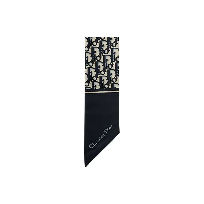 DIOR Silk Scarves Unisex Sea Blue-2