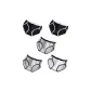 5 Pack C (Black, Black, White, Gray, Gray)