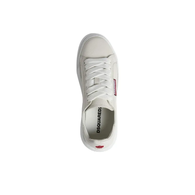 DSQUARED 2 Logo Embossed Round Toe Lace Up Sneakers Women's-3