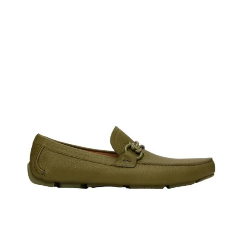 FERRAGAMO Gancini Ornament Leather Drivers-1
