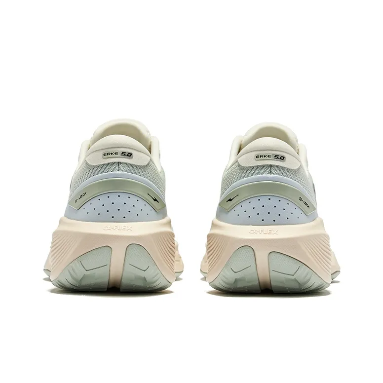 Erke Qibian 5.0 SE Summer Cushioning Breathable Rebound Low Top Running Shoes Men's Sea Foam Green Microcrystal White-3