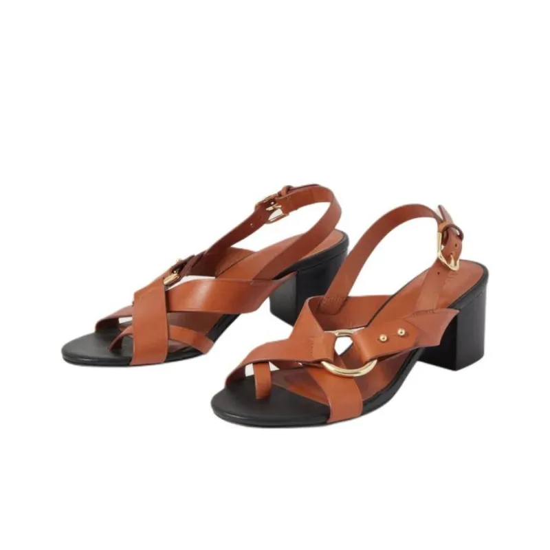 SOEUR Strap Sandals 5cm Women's Brown-2