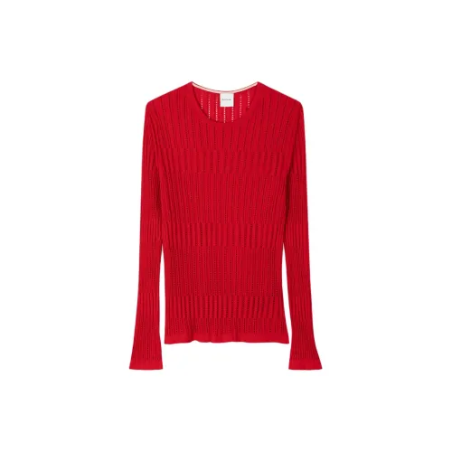 Paul Smith SS24 Knitted Long Sleeve Top Knitwear Women's Red