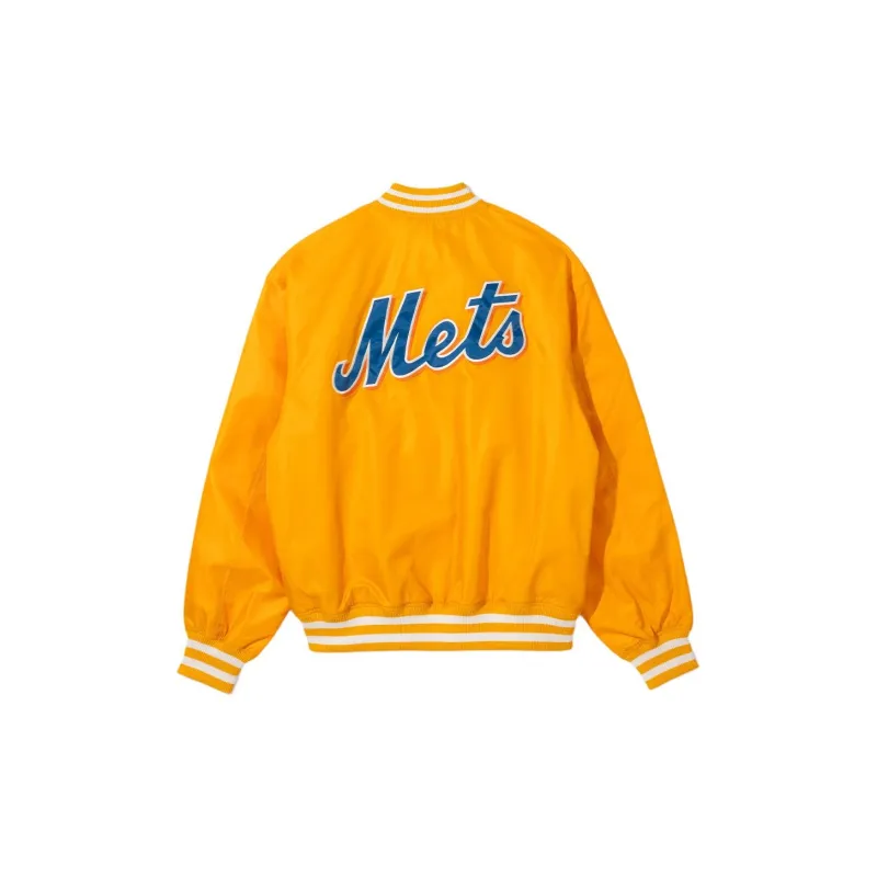 New Era x MLB SS24 Baseball Jacket Unisex Orange-2