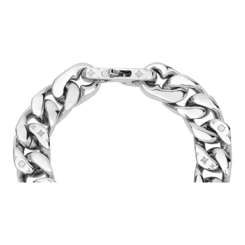 LOUIS VUITTON Metal Bracelets Unisex Silver-2