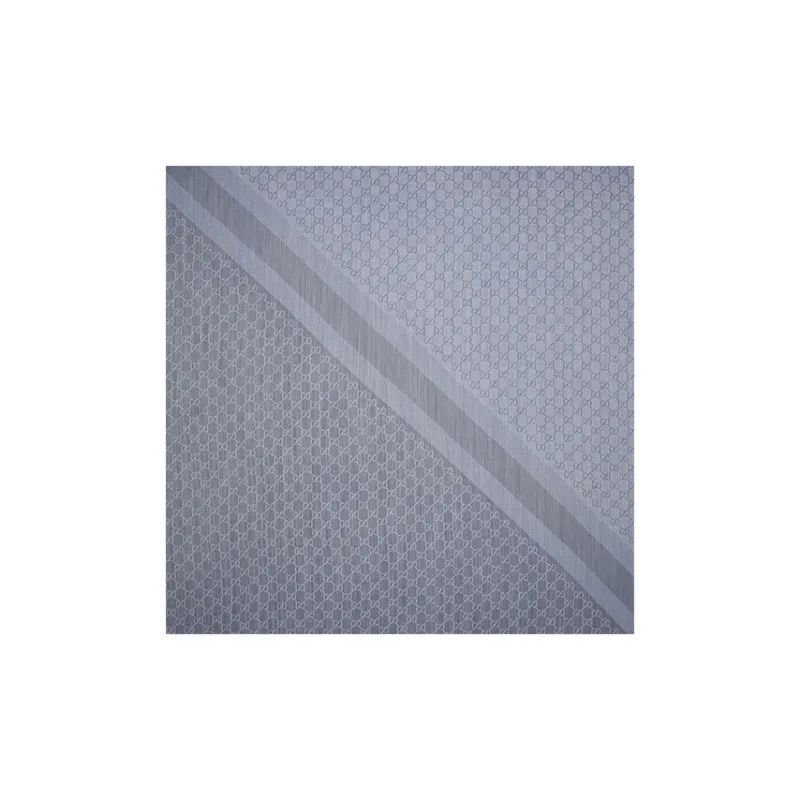 GUCCI Knit Scarves Unisex Light Gray-2