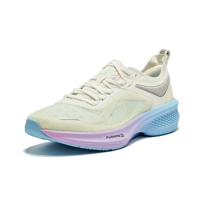 Erke Cushioning Rebound Low-Top Running Shoes Men's Microcrystal White Saint Nian Blue-2