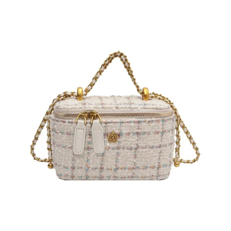 Bywhich Woolen Mother Child Bag Makeup Bag Shoulder Bag Crossbody Handbag Regular Women's White-0