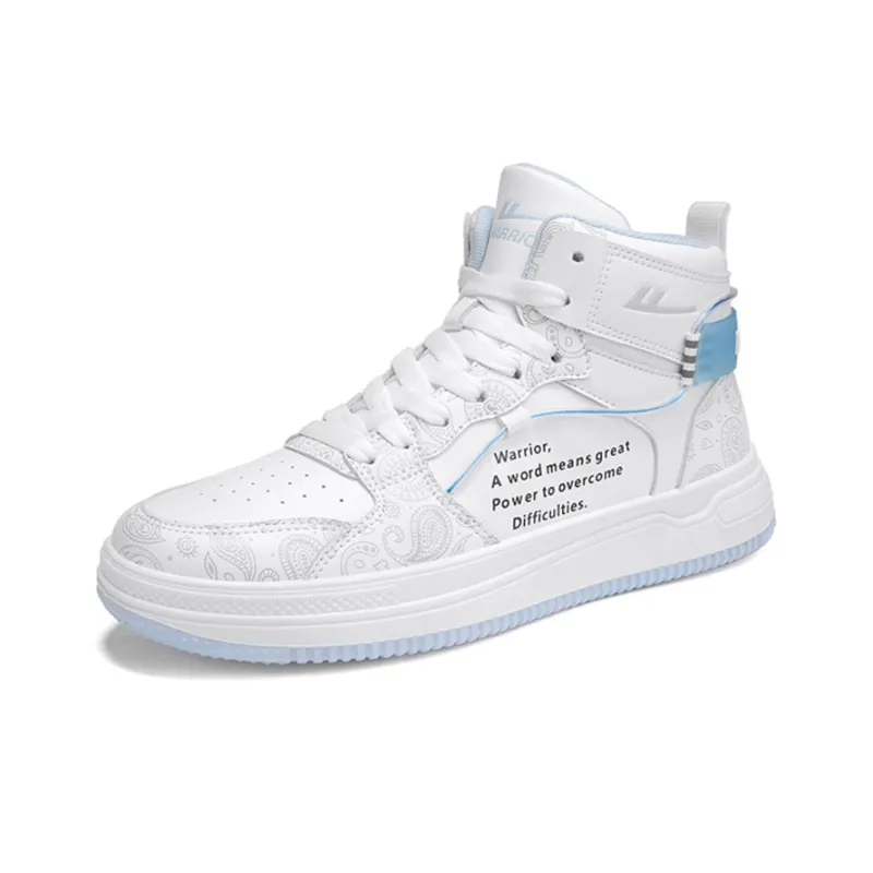 WARRIOR Skateboard Shoes Unisex High Top Dark Blue/Light Blue-16