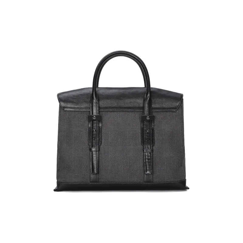 BVP Handbag Large Capacity Leather Bag Casual Crossbody Bag Regular Men's Black-3
