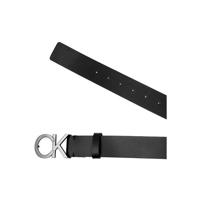 CALVIN KLEIN Genuine Leather Belts Men's Black Width 3.8cm-3