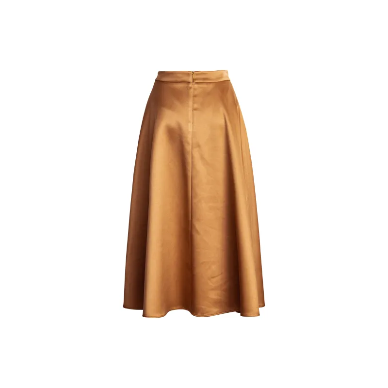 ROEYSHOUSE Casual Long Skirts Women's Ginger Yellow-1