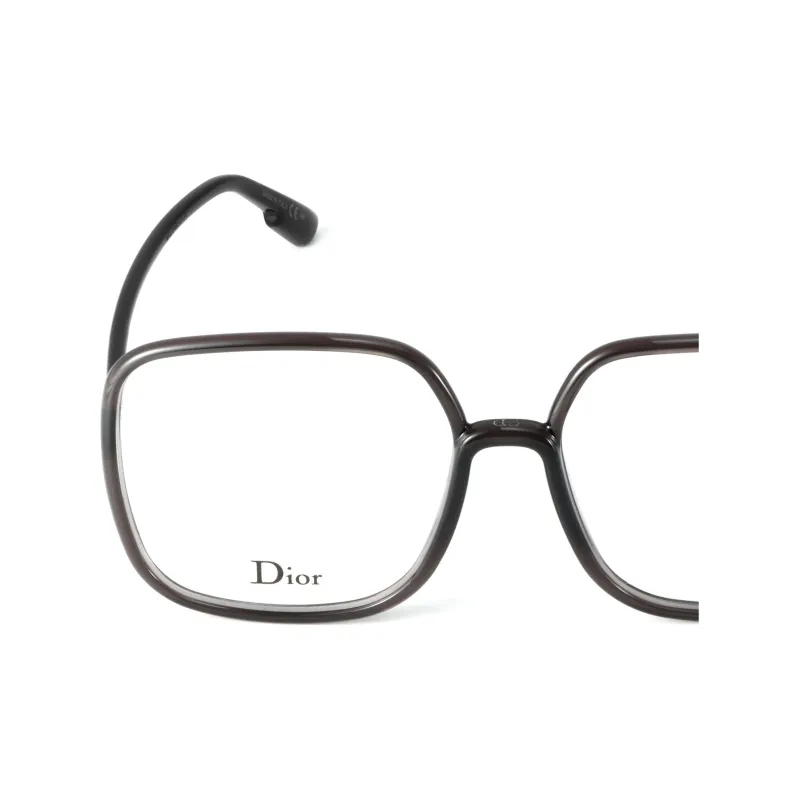 DIOR Plate Frame Square Eyeglass Frames Women's Black-4