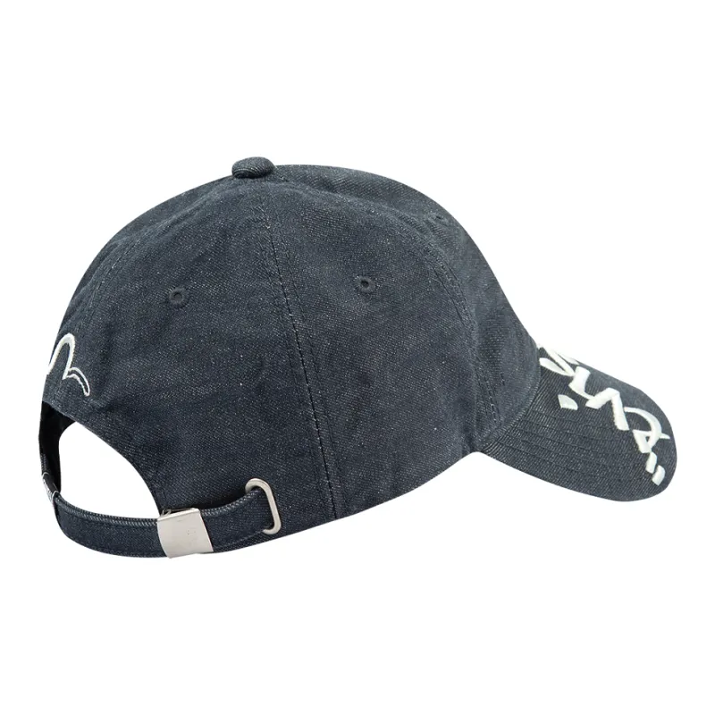 EVISU Cotton Baseball Caps Unisex Dark Charcoal-1