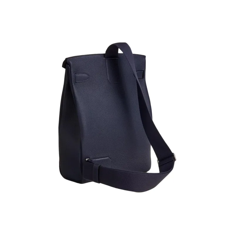 HERMES Hac A Dos Togo Calfskin Crossbody Bag Shoulder Bag Large Size Unisex 2Z Bleu Nuit Midnight Blue-2
