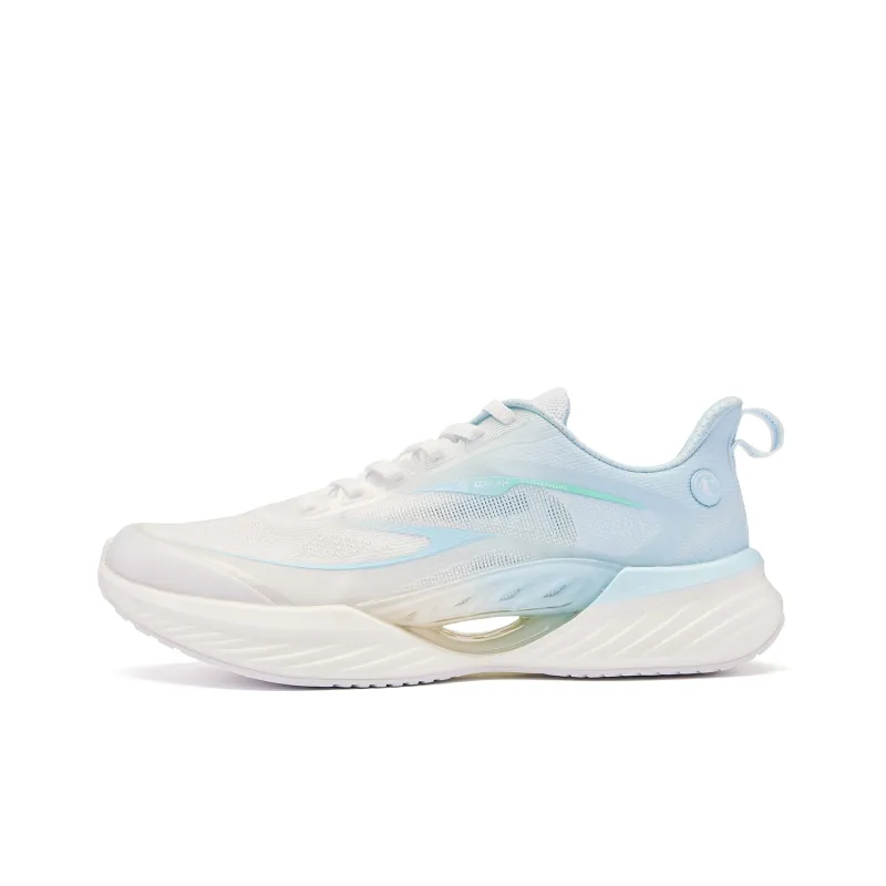 QIAODAN Flying Shadow Team2.0 Cushioning Wear Resistant Low Top Q KUNGFU Pro Sprint Running Shoes Men's White Blue-0
