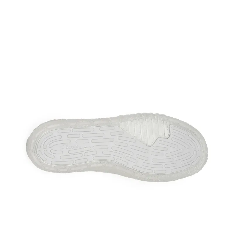 Clarks Low Top Skateboard Shoes Men's White-4