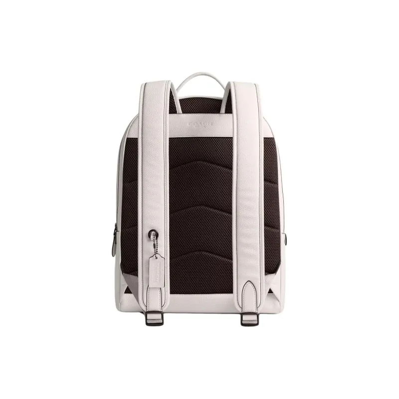 COACH Charter Leather Backpack Large Size Men's Chalk White-2