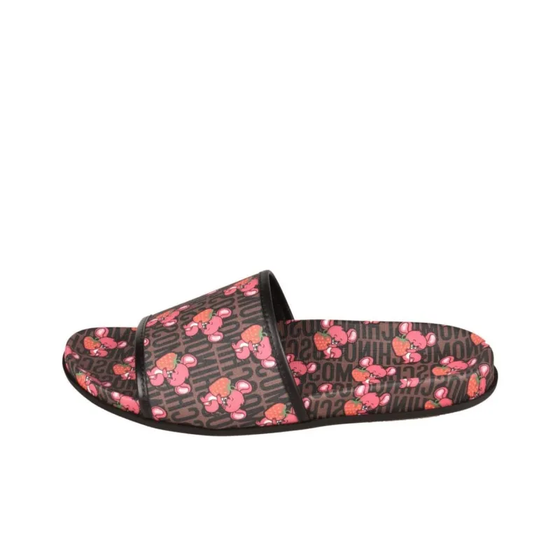 MOSCHINO Logo-print Flat Slides-0