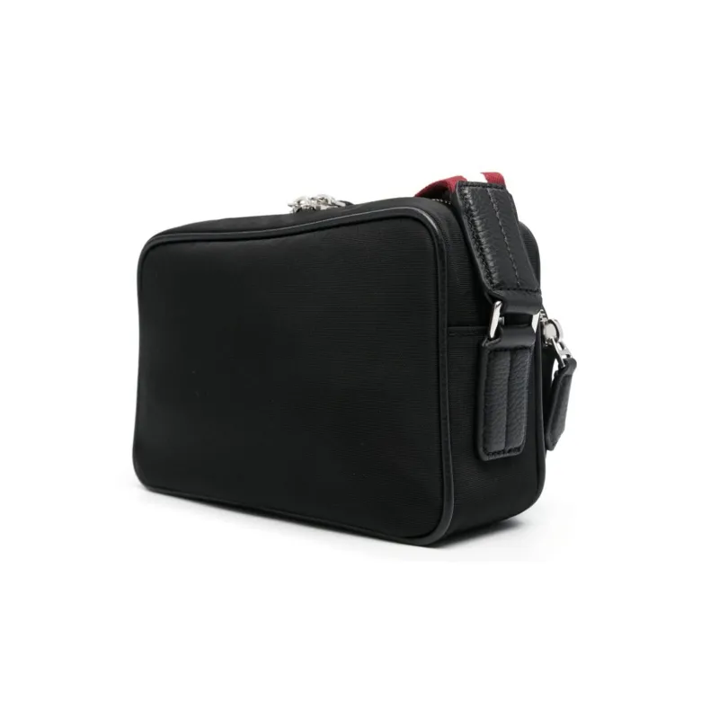 BALLY Fabric With Calfskin Messenger Bag, Shoulder Bag, Crossbody Bag Men's Black-2