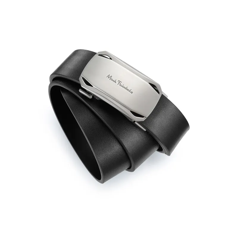 FAIRWHALE Minimalist Style Automatic Buckle Seamless Belt Genuine Leather Belt Men's Width 3.5CM-5